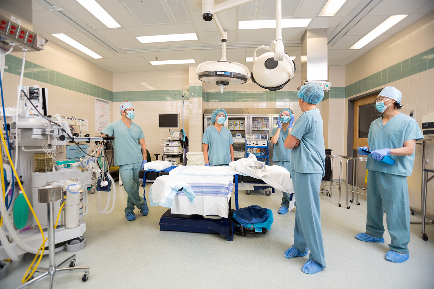 Space pressurization in an operating room helps keep pathogens from spreading.