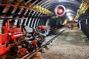 Mining equipment in an underground coal mine