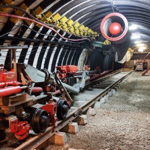 Mining equipment in an underground coal mine