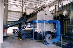 a coal-fired boiler used in carbon black manufacturing