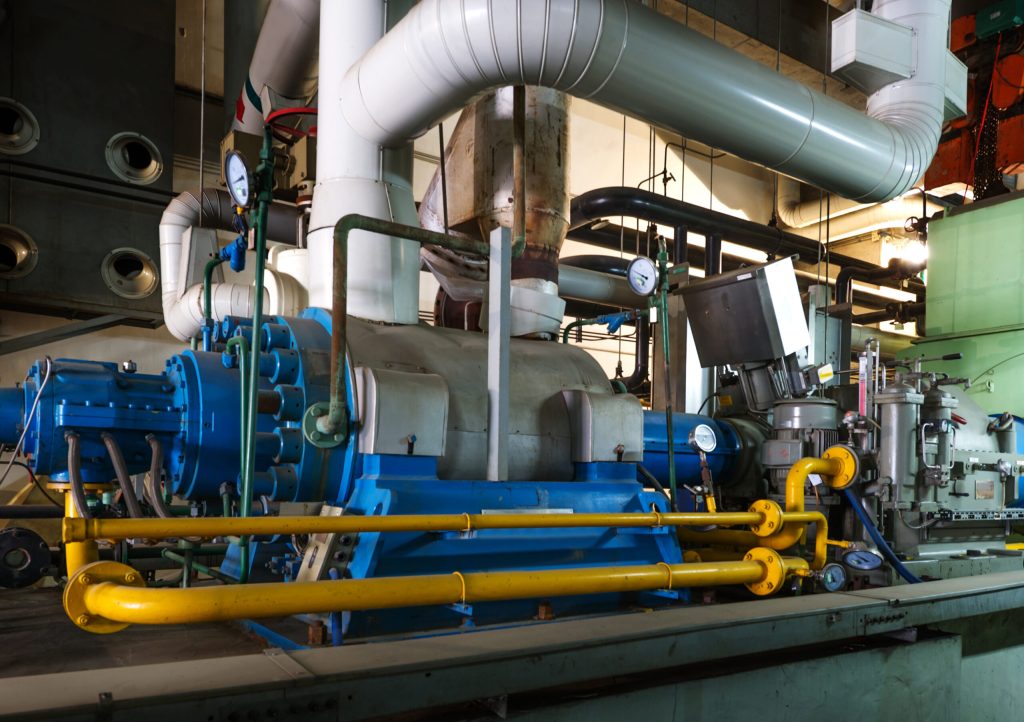 Industrial boiler equipment with ductwork for airflow measurement after a regenerative preheater.